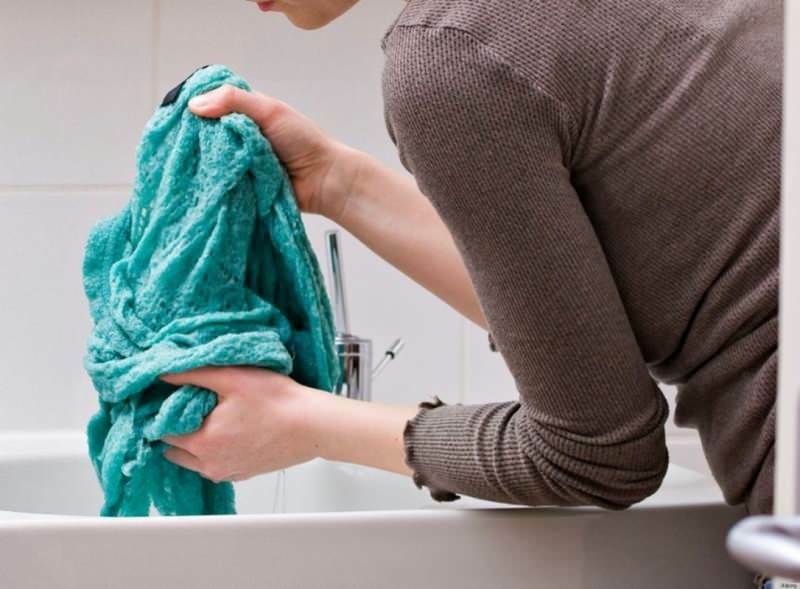 Tvätta filtar i badkaret