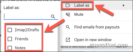 gmail-etikett som