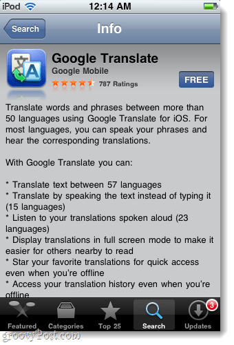 ladda ner och installera google translate-appen för iphone, ipad och ipod