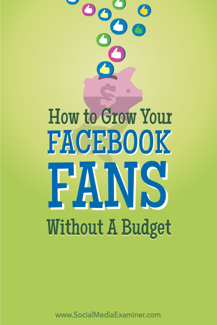 Hur man odlar dina Facebook-fans utan en budget: Social Media Examiner