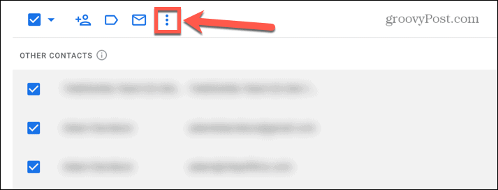 Gmail-ikonen med tre punkter