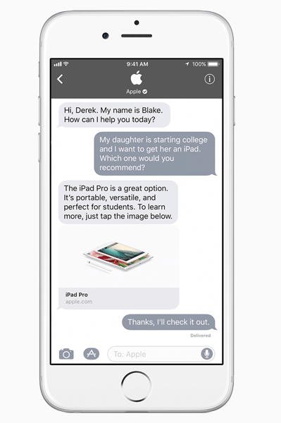 Apple introducerade Business Chat, ett nytt kraftfullt sätt för företag att komma i kontakt med kunder inom iMessage.