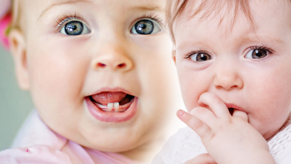 Vad är bra för att få tänder hos bebisar? När första tanden kommer ut, symtomen! Tändning...