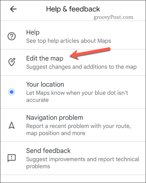 Redigera en karta i Google Maps