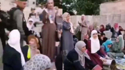 Palestinska kvinnor som rädsla reagerar på det ockuperande Israel!