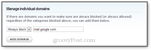 blockera webbmail med hjälp av opendns