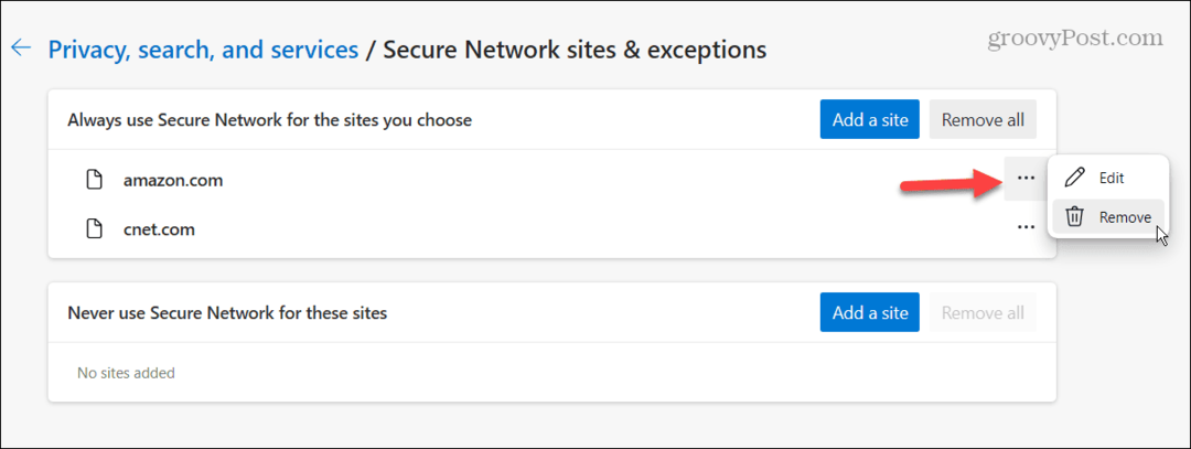 Använd Microsoft Edge VPN