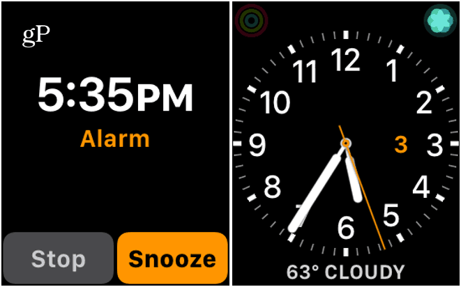 3 Stoppa eller snooze Apple Watch Alarm