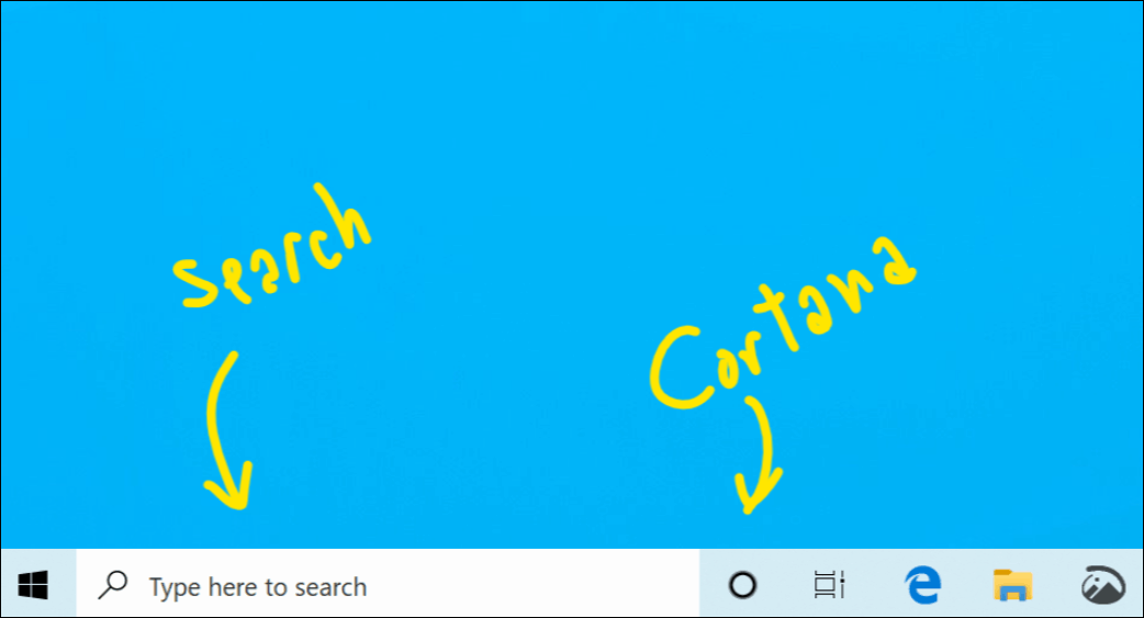 Cortana Search Separerad Windows 10 18317