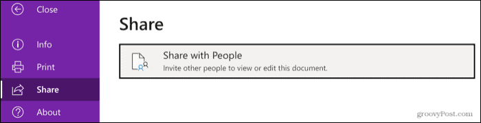 Dela med människor i OneNote för webben