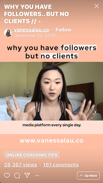 Vanessa Lau IGTV Instagram video
