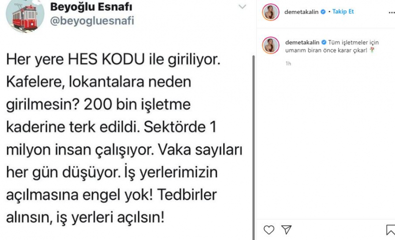 Demet Akalın stödde operatörerna som blev offer för förbuden!