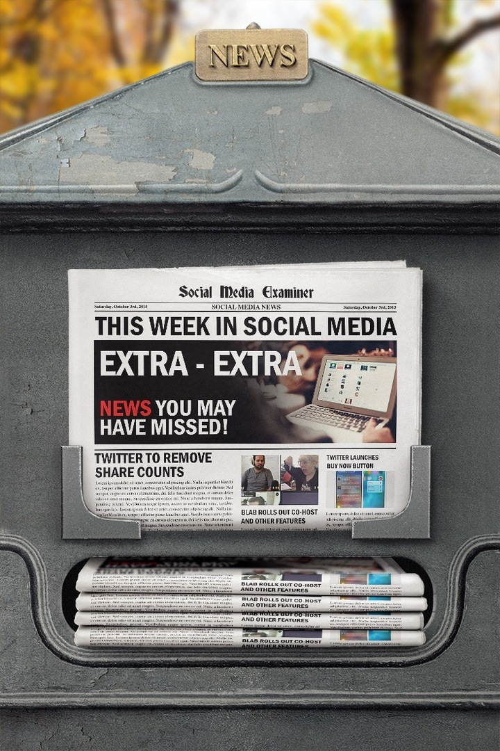 granskare för sociala medier veckovisa nyheter den 3 oktober 2015
