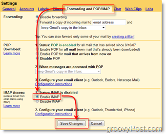 Använd Outlook 2007 med GMAIL Webmail-konto med iMAP