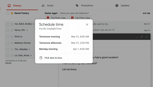 Schemalägg Gmail Time Desktop