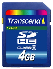 Transcend SDHC Security Digital högkapacitet 4 GB minneskort