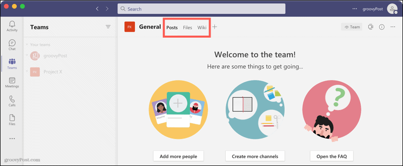 Flikar i Microsoft Teams