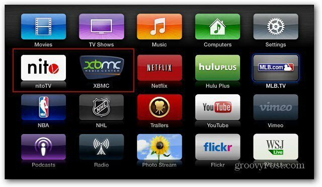 XBMC Nitro-ikoner Apple TV