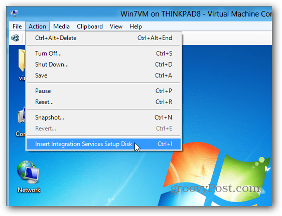Installera integrationstjänster på Hyper-V VMs i Windows 8