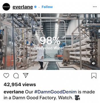 Instagram-videopost för Everlane
