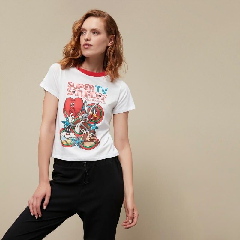 De mest eleganta T-shirtmodellerna med Looney Tunes karaktär! Tryckta t-shirtmodeller
