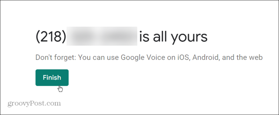Ditt Google Voice-nummer