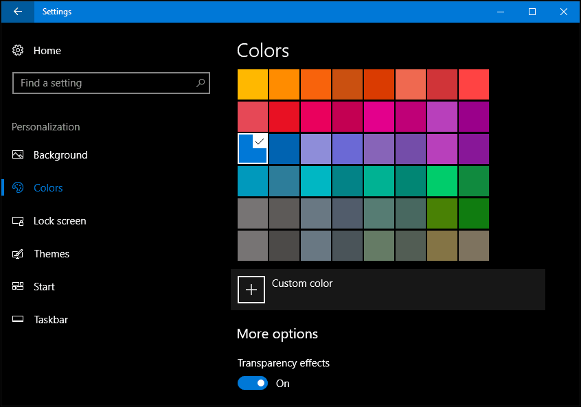 Windows 10 skapare uppdaterar färger