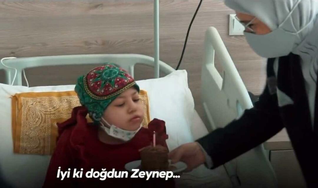 Emine Erdoğan besökte barn med cancer