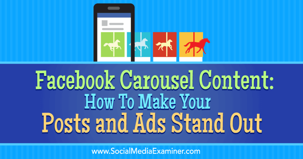 Facebook-karusellinnehåll för inlägg och annonser