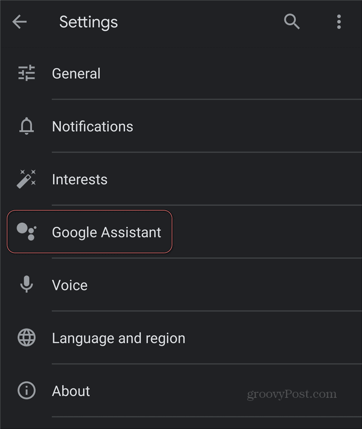 Google Assistant Google Keep-inställningar GA