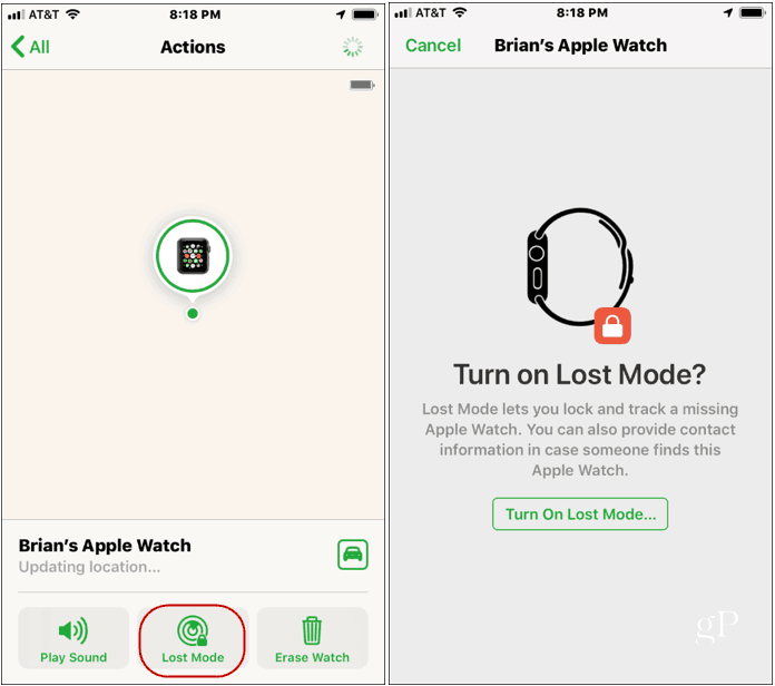 Hitta Apple Watch_Lost_Mode