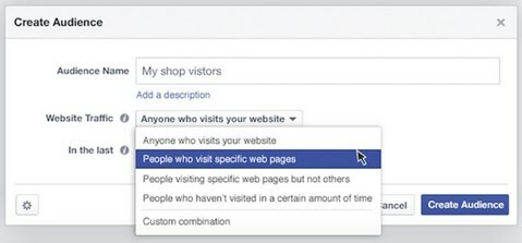 facebook skapa publikens webbplatstrafik