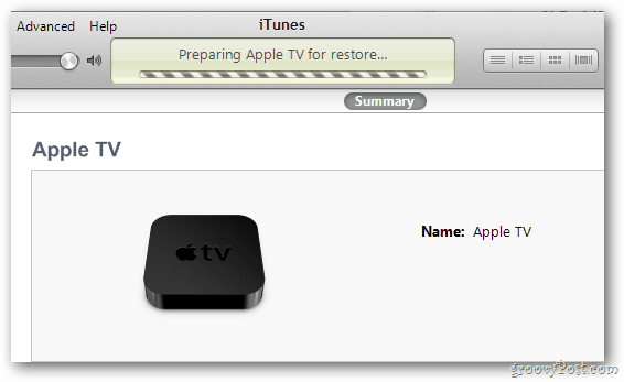 Apple TV Återställ framsteg