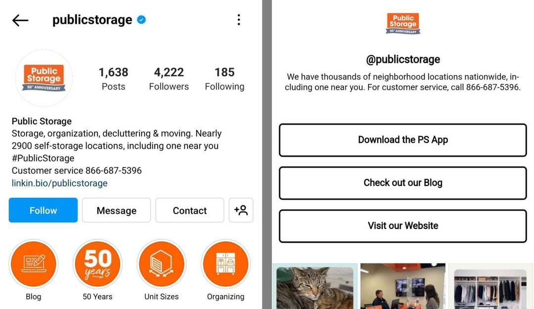 instagram-bio-publicstorage-bio-länk-exempel