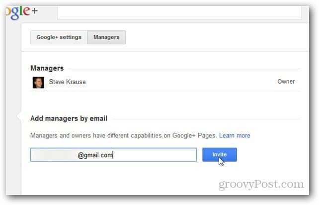 Hur man lägger till en administratör eller chef på en sida på Google+