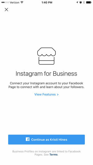 instagram affärsprofil ansluta till facebook sida