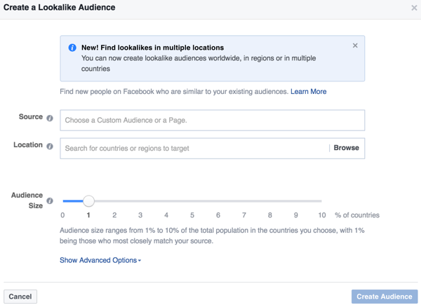 Med Facebook Ads Manager kan du skapa en liknande publik som liknar en publik som redan har interagerat med ditt företag.
