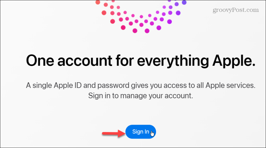 Logga in på ditt Apple-konto med lösenord 