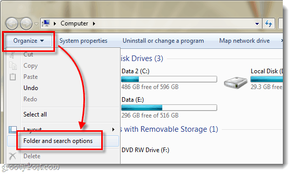 Hur man visar dolda filer och mappar i Windows 7