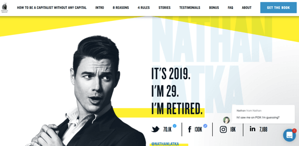 Nathan Latkas webbplats.