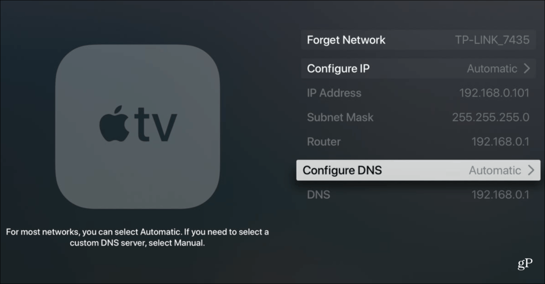Så här ändrar du DNS-inställningen på din Apple TV