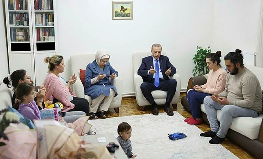 Ett meningsfullt besök från president Erdoğan och Emine Erdoğan till den jordbävningsöverlevande familjen!