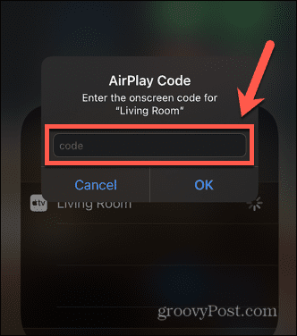iphone airplay lösenord