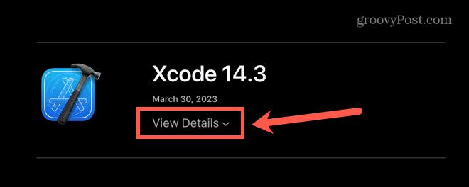 xcode visa detaljer