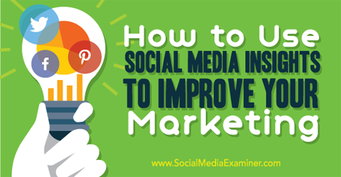 använd facebook twitter och pinterest insikter för att förbättra marknadsföring på sociala medier