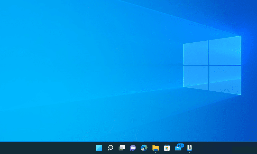Windows 11 aktivitetsfält med