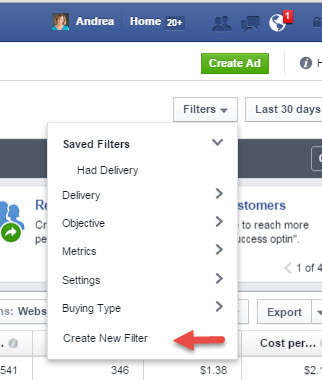 Facebook Ads Manager rapporterar datumintervall