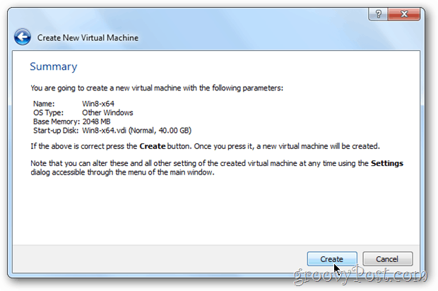 VirtualBox sammanfattning Vm windows 8