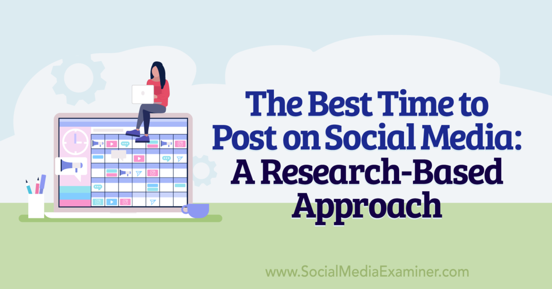Den bästa tiden att göra inlägg på sociala medier: ett forskningsbaserat tillvägagångssätt: granskare av sociala medier