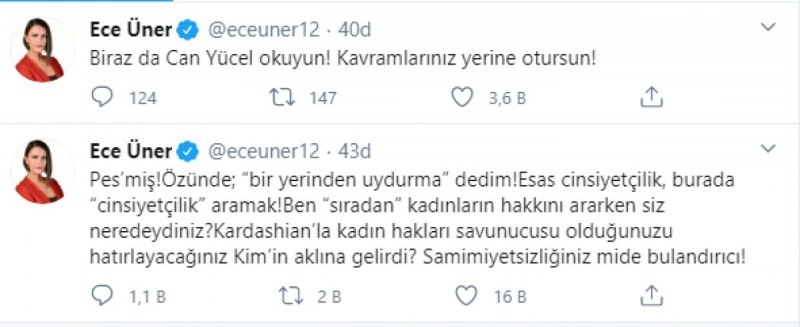 Svaret på Deniz Çakır från presentatören Ece Üner!